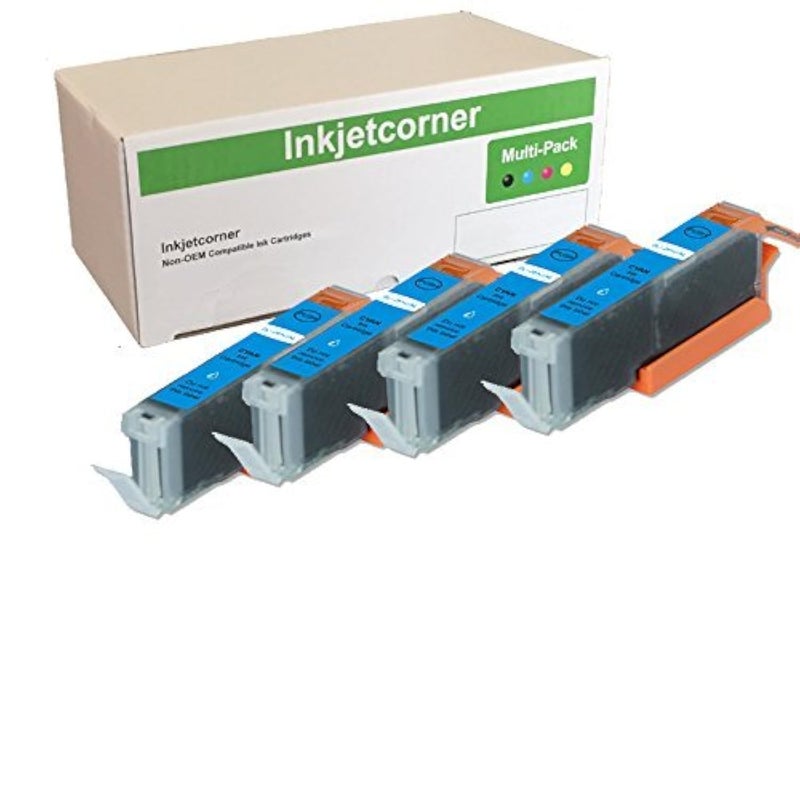 Inkjetcorner Compatible Ink Cartridges Replacement for CLI-271XL CLI 271C for use with MG5721 MG5722 MG6820 MG6821 MG6822 MG7720 TS5020 TS6020 TS8020 TS9020 (Cyan, 4-Pack)